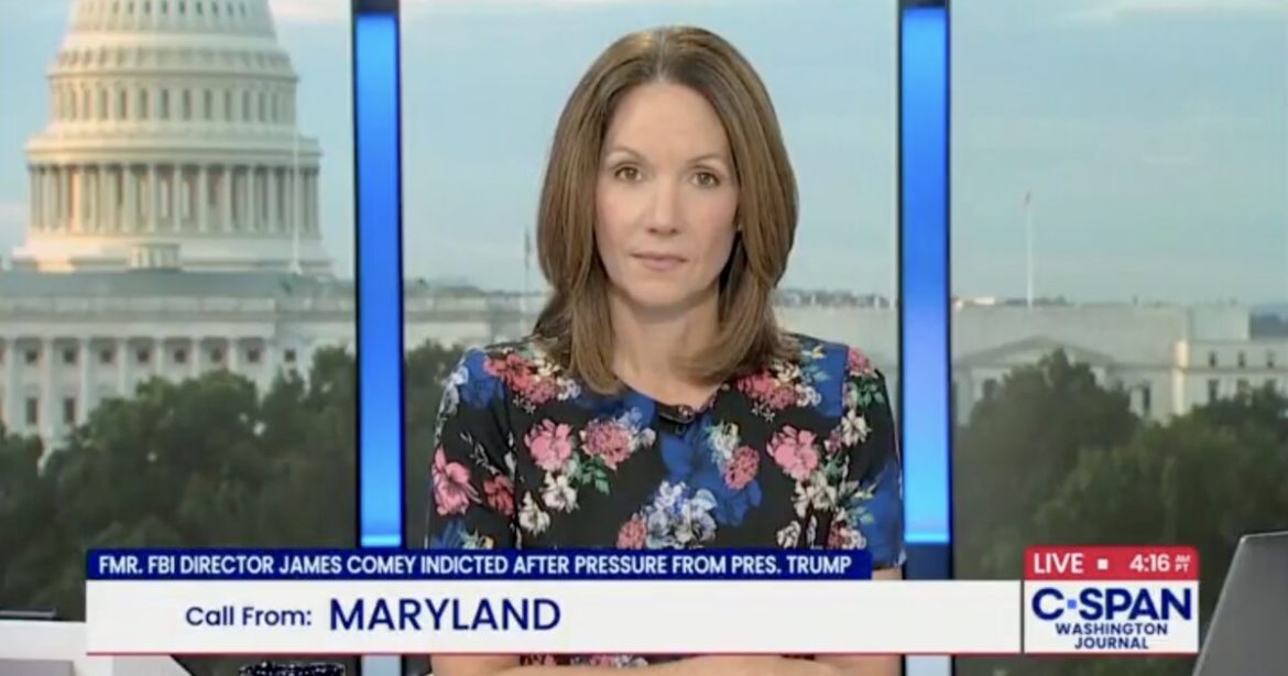 C-SPAN Host Greta Brawner FACT-CHECKS Democrat Caller Who Insists James Comey “Did Everything by the Book” After Indictment of Disgraced FBI Director