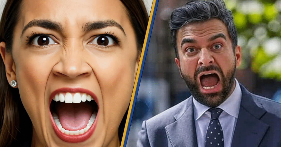 AOC Screams In Multi Accent Unhinged Rant At NYC Zohran Mamdani Rally | Drew Hernandez