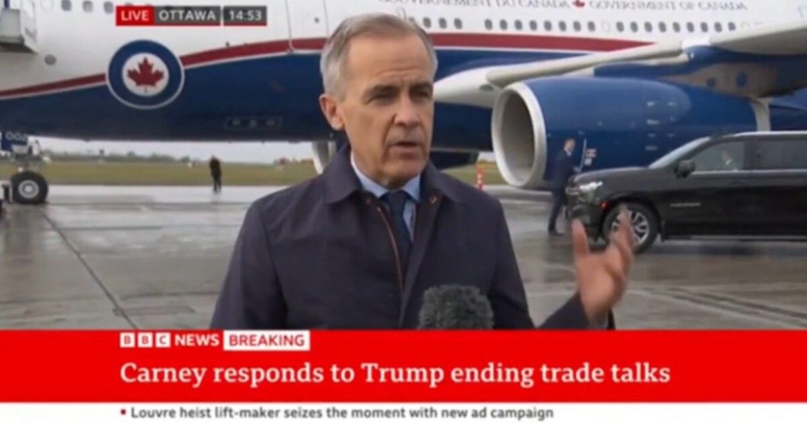 Canadian Prime Minister Mark Carney Responds to Trump Ending All Trade Negotiations (VIDEO)
