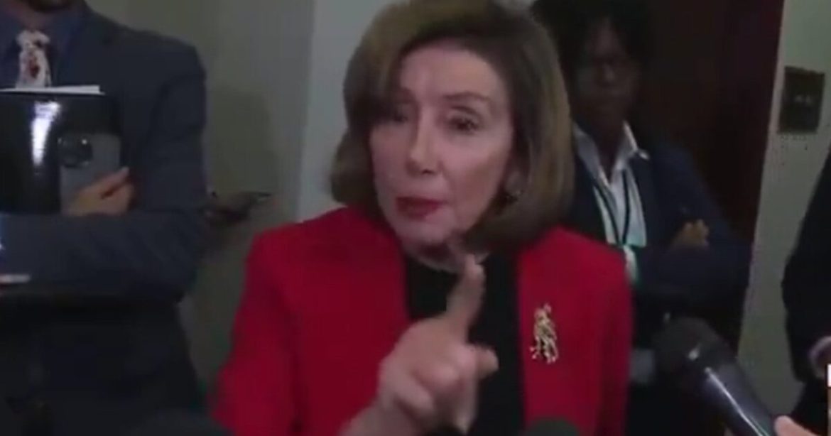 Pelosi Gets So Agitated Her Jewelry Rattles as She Snaps at Reporter Who Asked Her About AOC Telling GOP Senators to Directly Negotiate With Her Over Shutdown