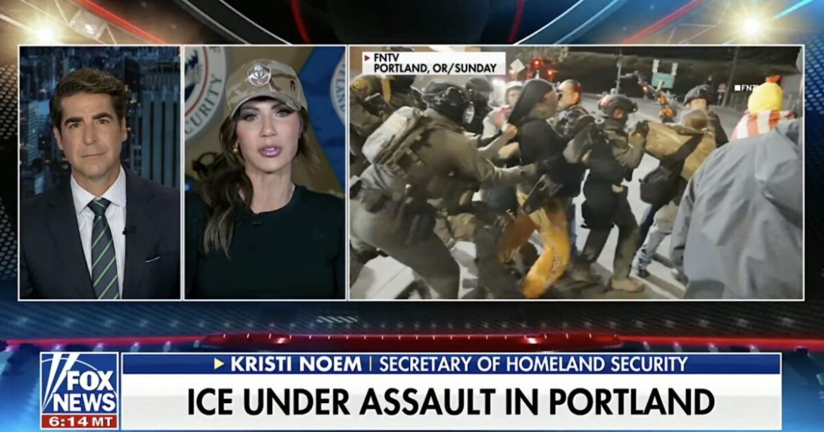 DHS Secretary Kristi Noem Threatens Democrat Mayor and Police Chief Face-to-Face She’ll QUADRUPLE Federal Agents If They Don’t IMMEDIATELY Crush Antifa Outside ICE Facility